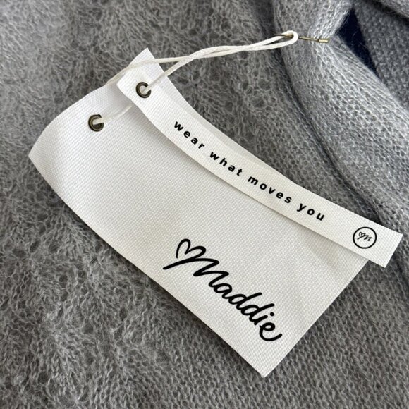 Maddie JS Lined Mohair Blend Sweater Gray NWT - Picture 11 of 16